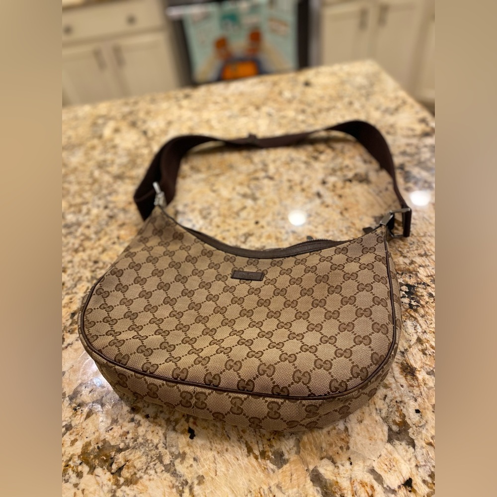 Gucci Sherry Line Adjustable Canvas Crossbody
